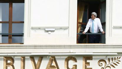 Kerry, durante pausa nas negociações nesta quarta-feira.