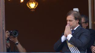 O novo presidente do Uruguai, Luis Lacalle Pou, durante a posse.
