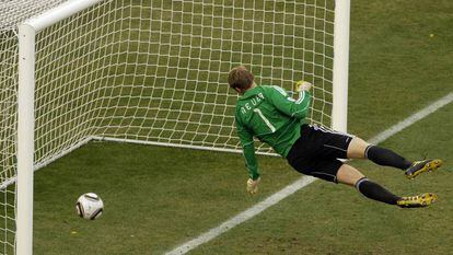 Gol 'fantasma' da Inglaterra contra a Alemanha, na Copa do Mundo de 2010.