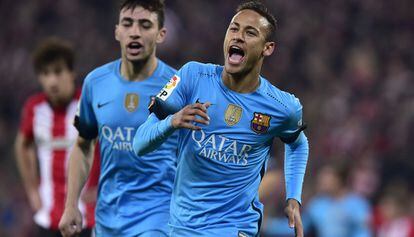 Neymar marcou o segundo do Bar&ccedil;a.