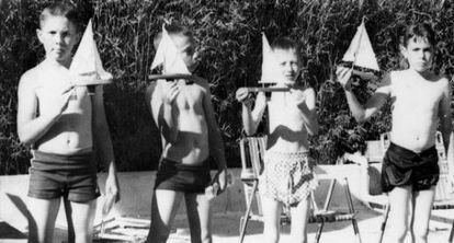 Meninos internato, na década de 1950.