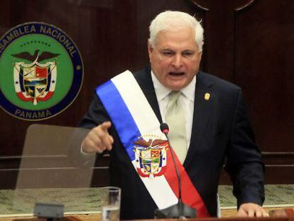 O presidente do Panamá, Ricardo Martinelli.