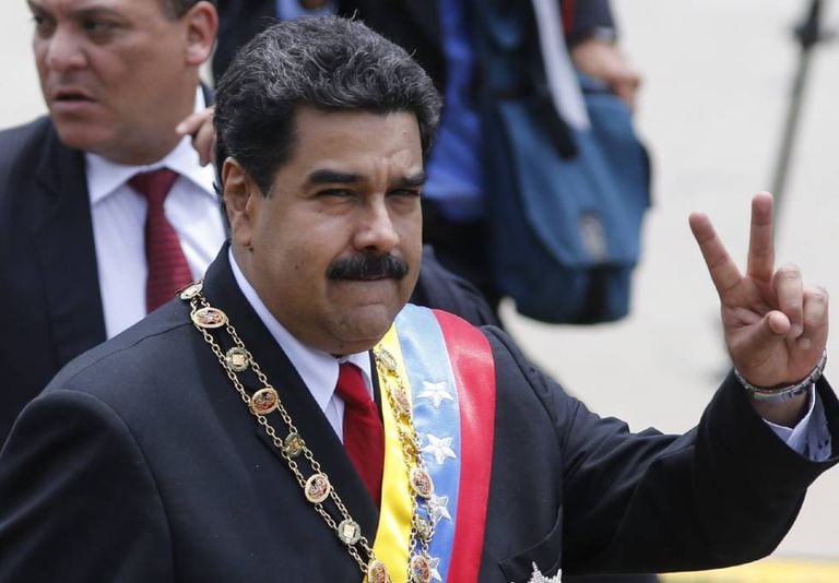 Presidente da Venezuela, Nicolas Maduro, durante comemoração do dia da independência.