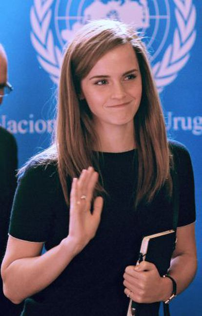 Watson em sua primeira missão como embaixadora da ONU Mulheres.