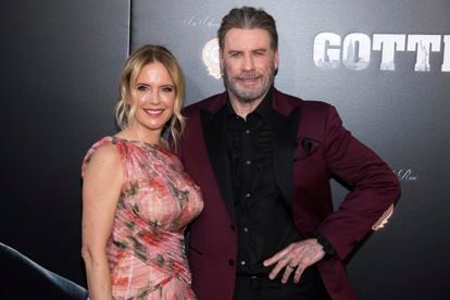 Kelly Preston e John Travolta na estreia de 'Gotti', em junho de 2018.