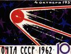 Selo comemorativo da Sputinik 1