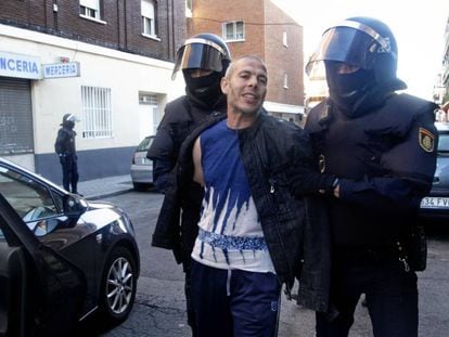 Lahcen Ikasrrien, no momento da sua prisão em 2014, em Madri.