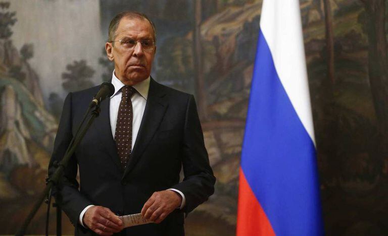 O ministro de Assuntos Exteriores da Rússia, Serguéi Lavrov, nesta terça-feira em Moscou.