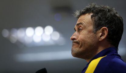 Luis Enrique, em entrevista coletiva.
