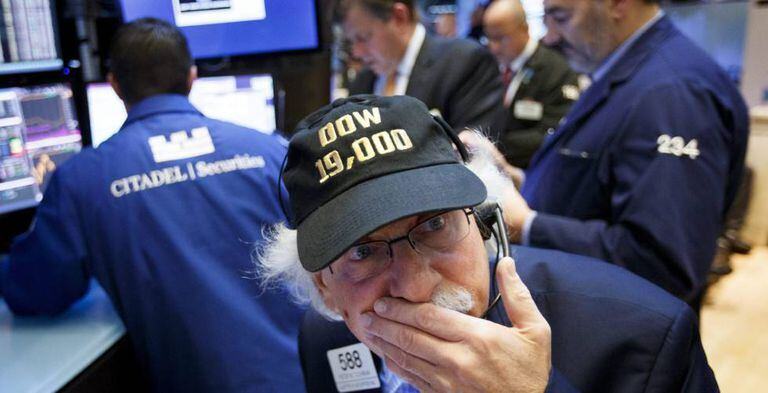 Operadores na Bolsa de Nova York.