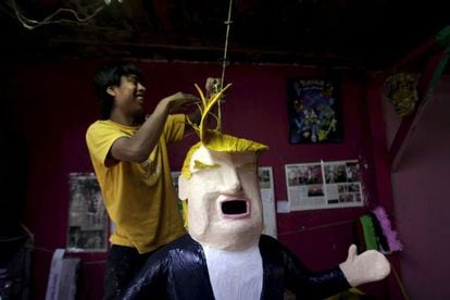 Boneco de Donald Trump, em Reynosa, México.
