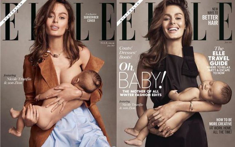 As duas capas da Elle.