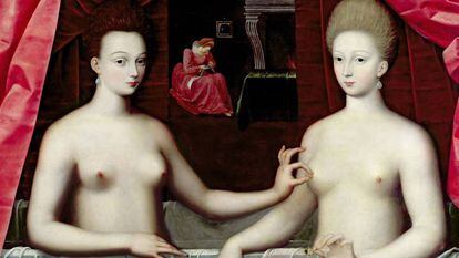 ‘Gabrielle d'Estrées e Sua Irmã' (Anônimo). Exemplo de erotismo da Segunda Escola de Fontainebleau, século XVI.
 
 