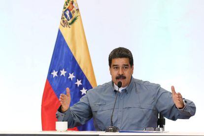 Nicolás Maduro em Caracas.