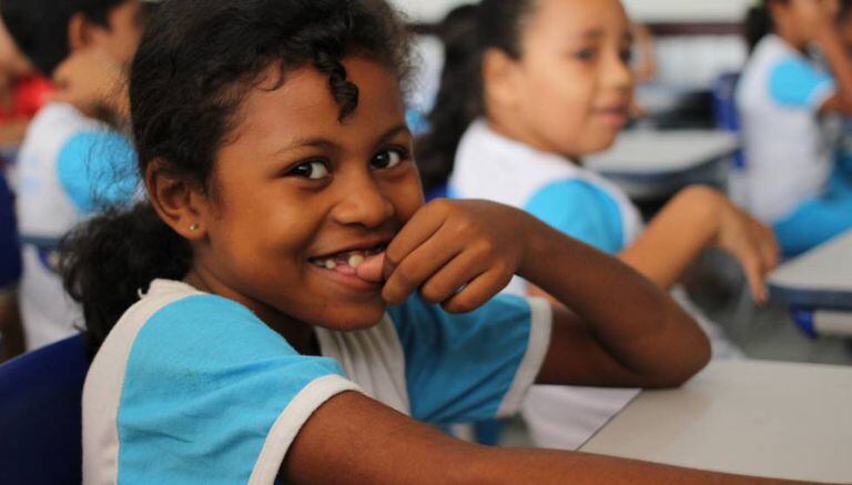 Crianças da Escola Municipal São José dos Índios, em São José do Ribamar, no Maranhão.