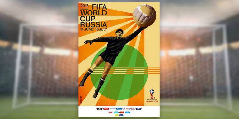 O poster retrô da Copa foi divulgado nesta terça-feira.