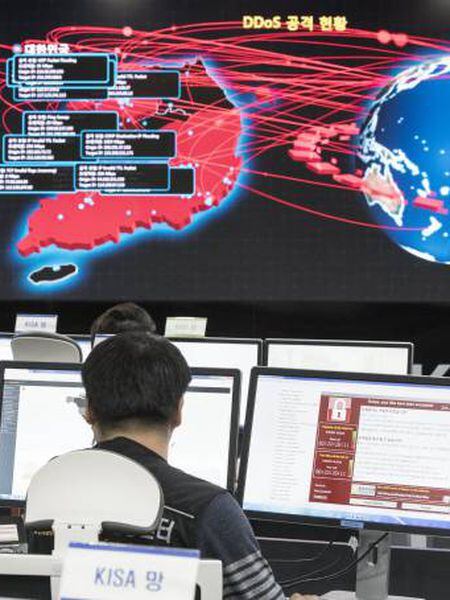 Tela da Agência de Segurança e Internet da Coreia mostra expansão do vírus.
