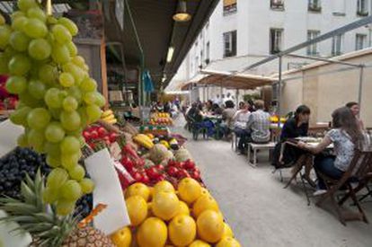 O mercado des Enfants Rouges, no bairro parisiense do Marais.