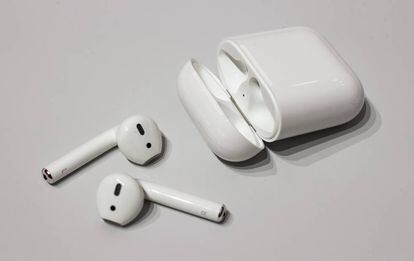 Fones de ouvido sem fio da Apple.