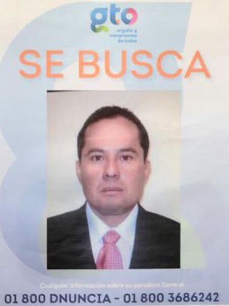 Imagem de Nicasio Aguirre Guerrero, diretor de polícia em Silao, divulgada pela Procuradoria de Justiça de Guanajuato.