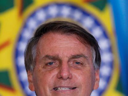 O presidente Jair Bolsonaro durante cerimônia no Palácio do Planalto em 12 de janeiro.