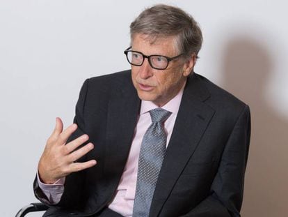 Bill Gates durante a entrevista em Londres.
