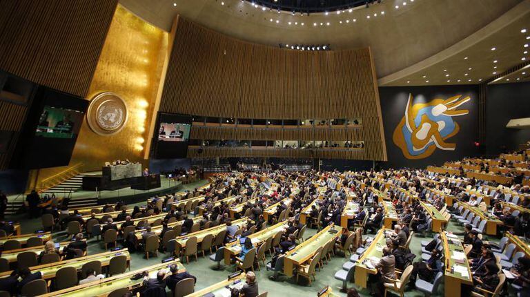 Plenário da Assembleia Geral das Nações Unidas.