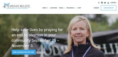 Site do grupo “40 Days for Life”, que coordena campanhas contra o aborto em vários países, incluindo o Brasil.