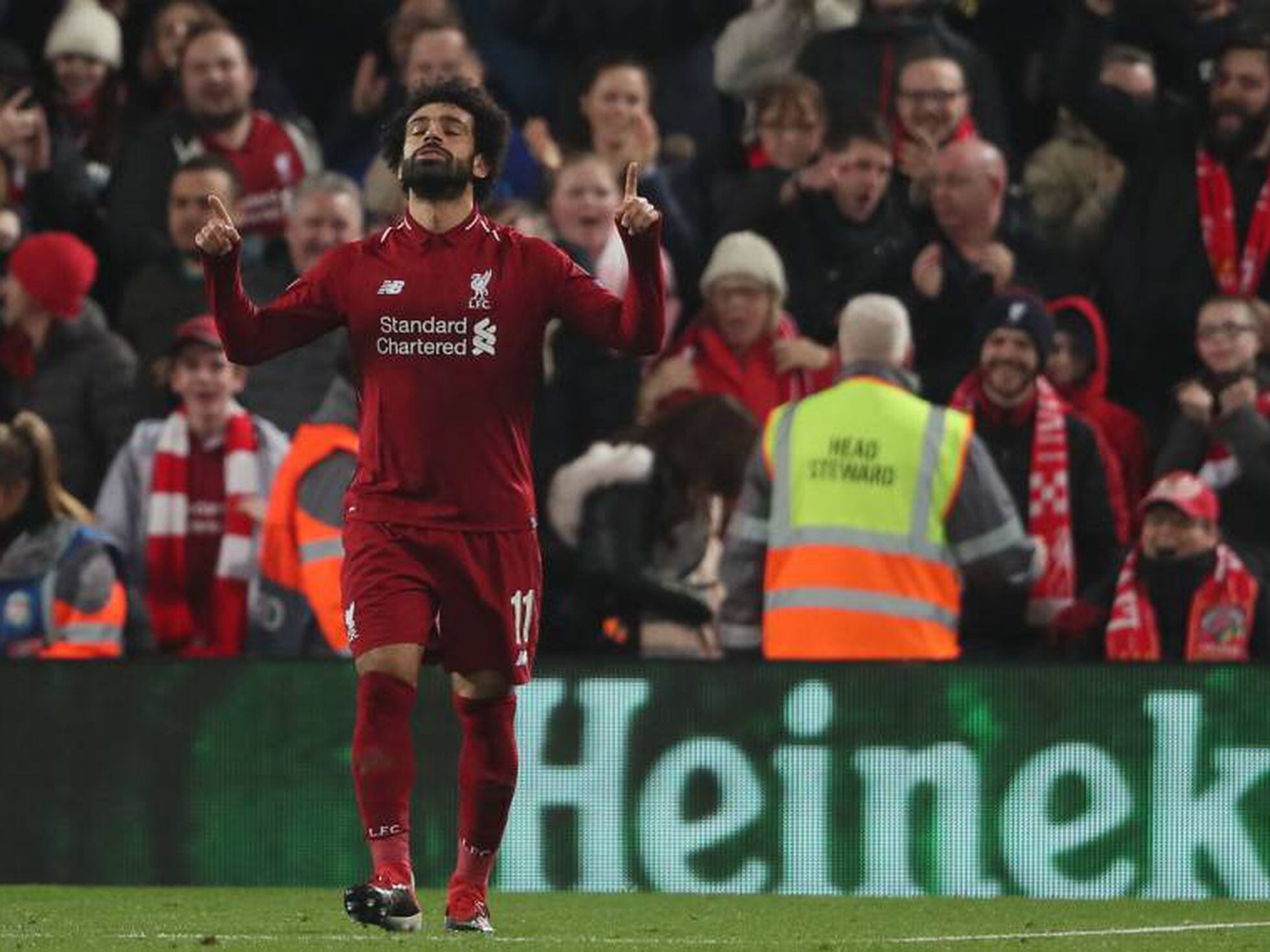 Salah comemora gol pelo Liverpool em homenagem a jogador egípcio