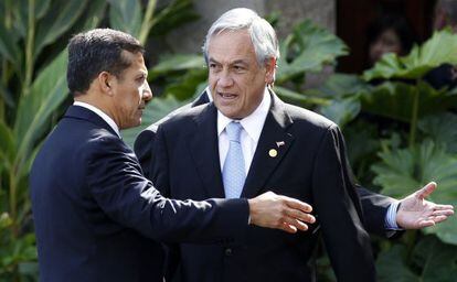 Os presidentes do Peru e do Chile, no dia 30 de novembro.