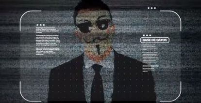 Imagem do vídeo publicado pelo Anonymous.