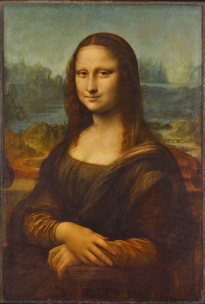 ‘Mona Lisa’, de Leonardo da Vinci, 1503-1516, no Museu do Louvre.