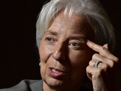 A diretora-gerente do FMI, Christine Lagarde, em Buenos Aires durante uma entrevista.