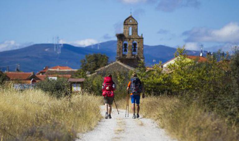 Peregrinas no Caminho de Santiago.