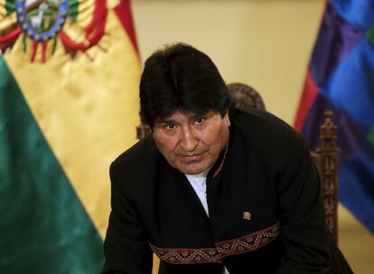 O presidente Evo Morales, em uma entrevista em La Paz.