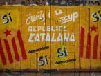 Catalan pro-independence graffiti in Barcelona.