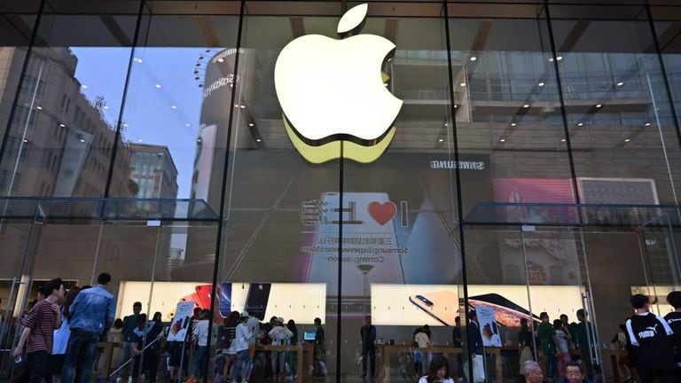 Uma loja da Apple na China.