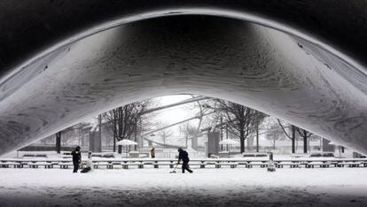 Imagem do Cloud Gate, em Chicago.