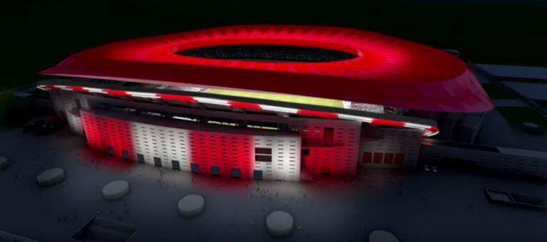 Imagem em 3D do estádio La Peineta.