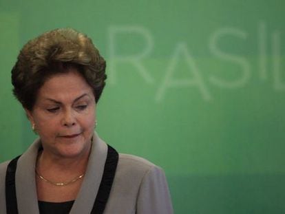 Dilma em evento nesta segunda-feira.