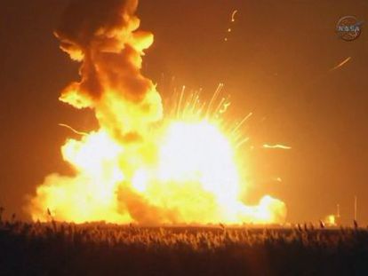 Imagem da explosão capturada pela NASA.