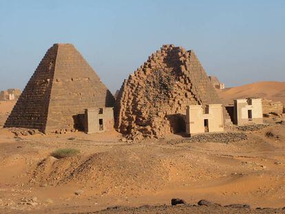 A pirâmide de Meroe, que celebra dos faraós negros, está na lista de Patrimônio Mundial da Unesco.