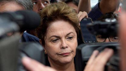 Dilma Rousseff, em Belo Horizonte, neste domingo.