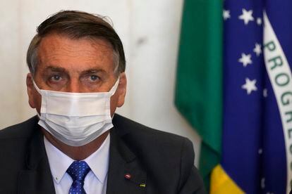 O presidente Bolsonaro em evento na Câmara dos Deputados.