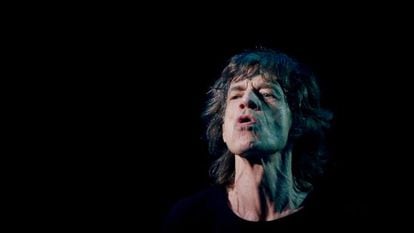 Mick Jagger, durante a atuação dos Stones em Shangai, no último dia 14 de março, cinco dias antes da morte de L’Wren Scott.