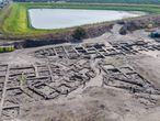 Fotografías aéreas de la excavación en la megalópolis descubierta en Israel.