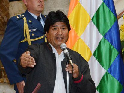 Evo Morales em coletiva de imprensa, na &uacute;ltima sexta-feira. EFE/ABI