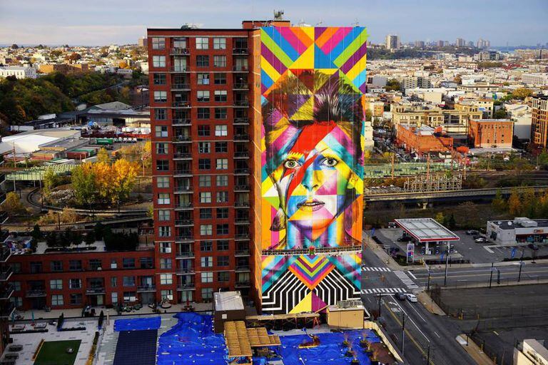 Grafite feito pelo brasileiro em Nova Jersey, nos Estados Unidos recém finalizado.