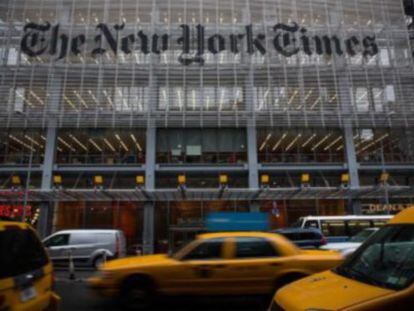 Fachada do ‘The New York Times’, em Nova York.