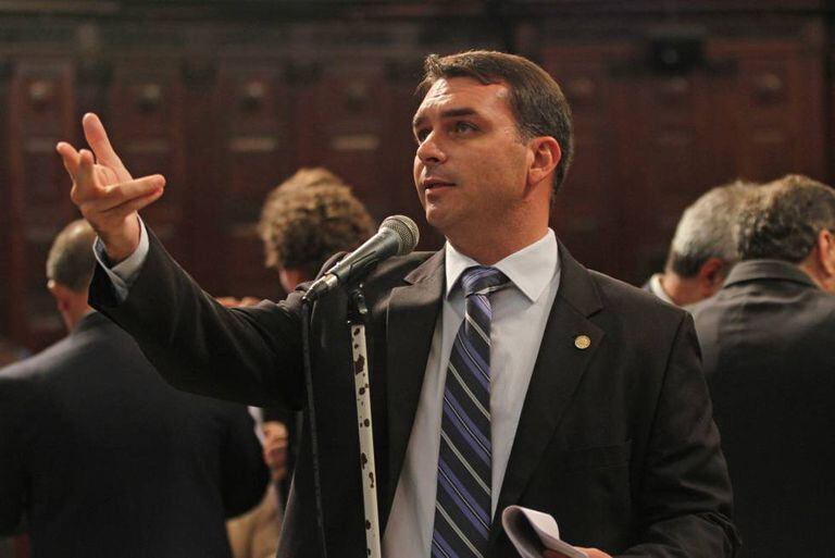 O deputado estadual e senador eleito Flávio Bolsonaro.